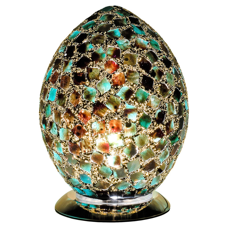 House Additions Mosaic Glass Egg 30cm Novelty Lamp & Reviews Wayfair